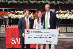 L to R: Jeff Cannizzo, Courtney O'Connell, Ken Malloy (NYRA/Adam Coglianese)