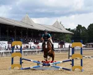 Soaring Star, bred in New York by Patricia Moseley and a graduate of New Vocations, participates in last year's inaugural event. Susie Raisher photo.